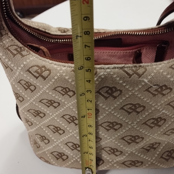 DB Logo Mini Bucket Hobo Bag With Leather Trim - Picture 3 of 14